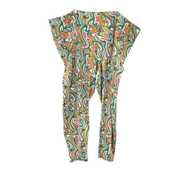 Disney Parks 3X Chip and Dale Colorful Leggings Psychedelic Groovy Vacation - Picture 1 of 6